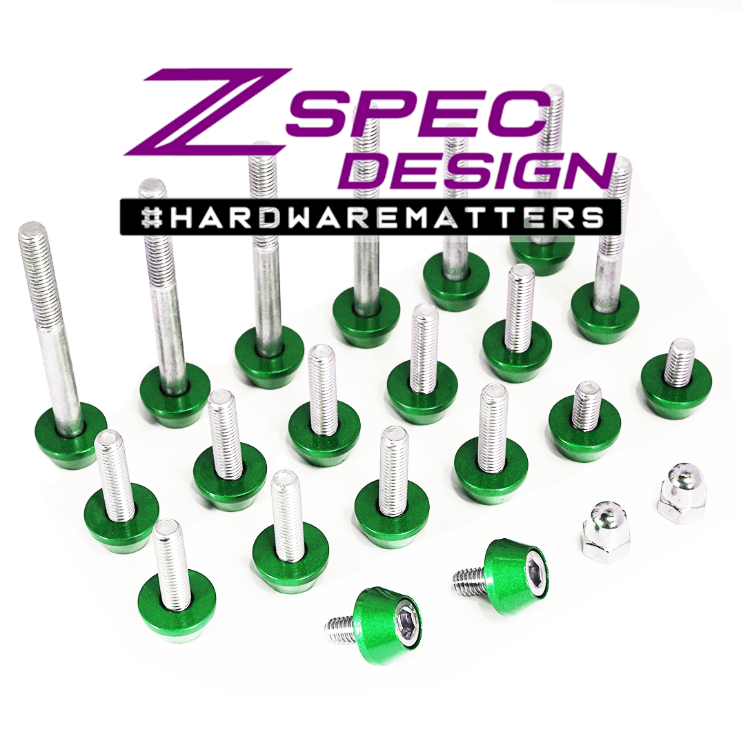 ZSPEC Plenum Fastener Kit for Nissan 350z VQ35DE +10mm (LONGER) Spacer, Stainless & Billet - ZSPEC Design LLC - Hardware Fasteners - 350z, Fastener Kit, nissan, plenum, z33 - zspecdesign.com