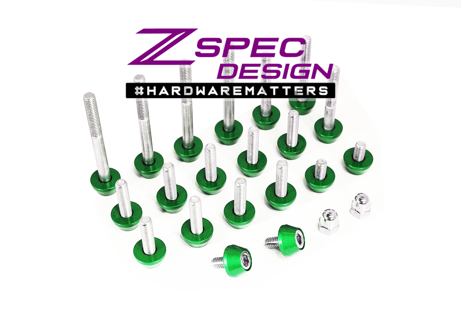 ZSPEC Plenum Fastener Kits for Nissan 350z VQ35DE, Stock or Spacer Lengths Stainless Steel & Billet Aluminum Dress Up Bolts Fasteners Washers Red Blue Purple Gold Burned Black