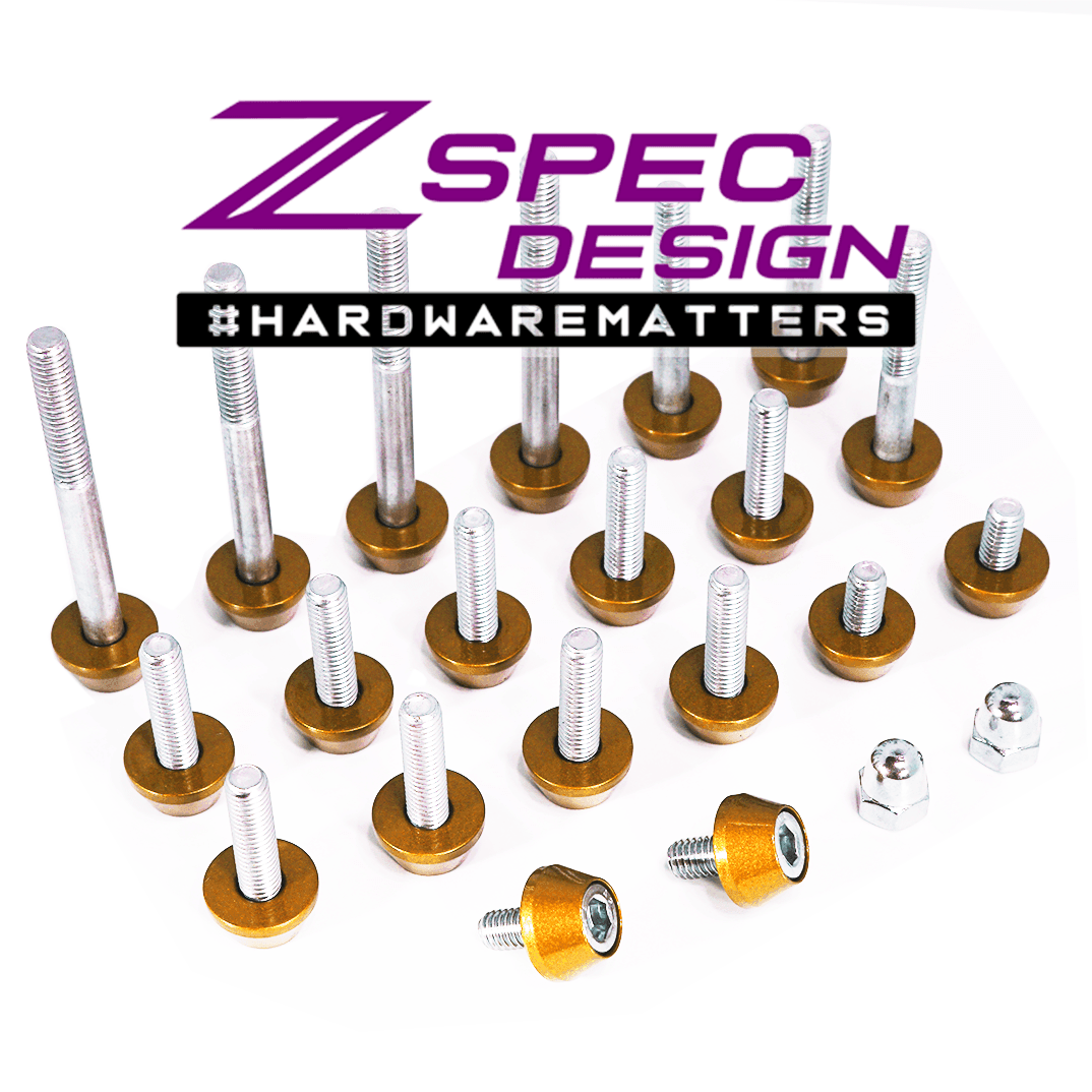 ZSPEC Plenum Fastener Kit for Nissan 350z VQ35DE +10mm (LONGER) Spacer, Stainless & Billet - ZSPEC Design LLC - Hardware Fasteners - 350z, Fastener Kit, nissan, plenum, z33 - zspecdesign.com