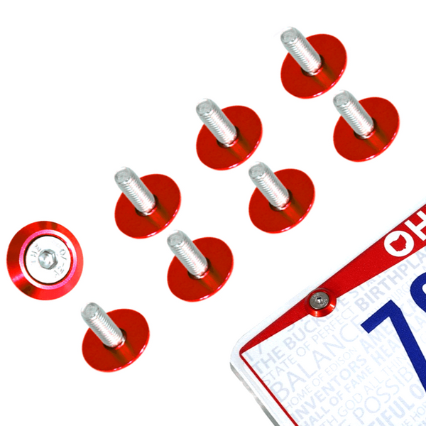 ZSPEC License Plate Fasteners, Fender M6-1.0 Stainless/Billet Washers