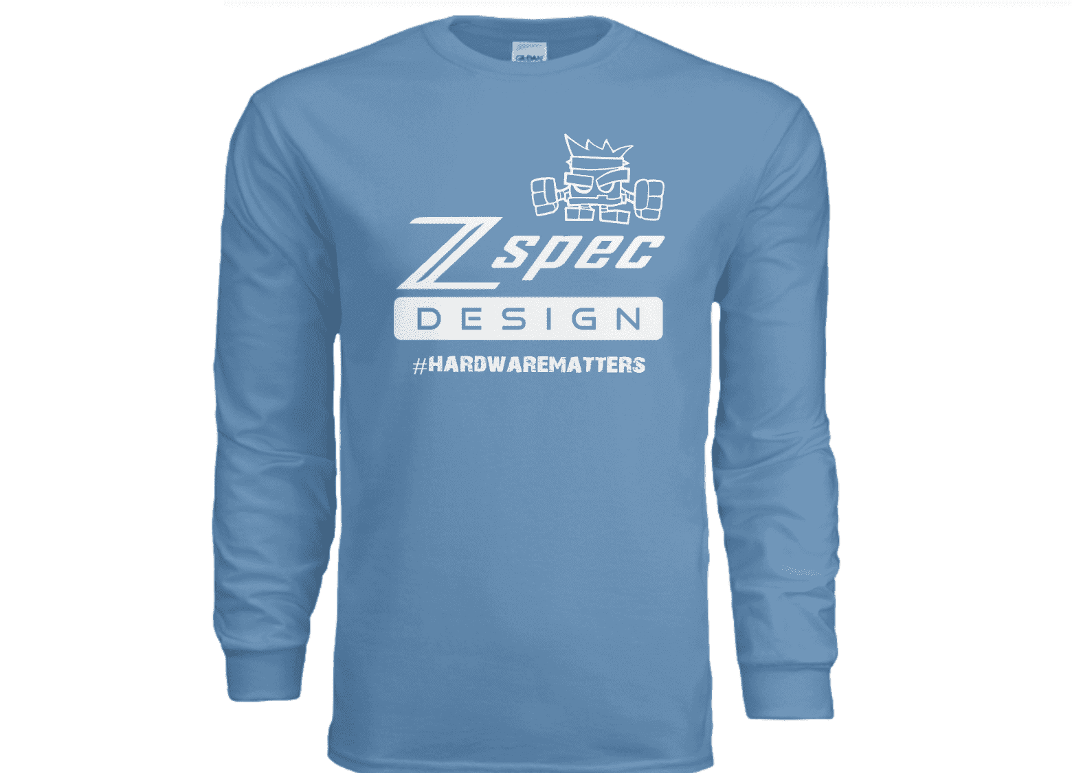 ZSPEC Long-Sleeve Cotton T-Shirt, Light Blue - ZSPEC Design LLC - Shirts & Tops - apparel, t-shirt, ZSPEC - zspecdesign.com