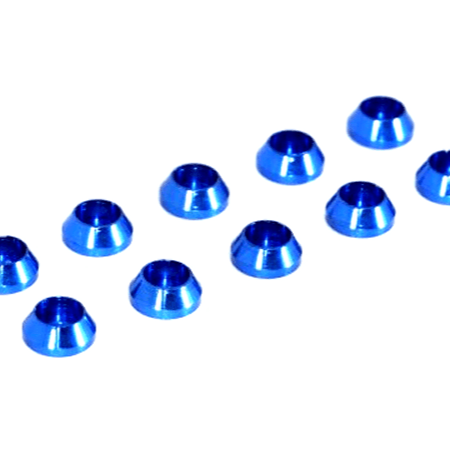 ZSPEC M2 Angled Cup Finish Washers for SHSC Socket-Cap Fasteners, 10-Pack - ZSPEC Design LLC - Hardware Fasteners - 10-pack, angled, billet hardware, Dress Up Washer, Fastener, m2, shsc - zspecdesign.com