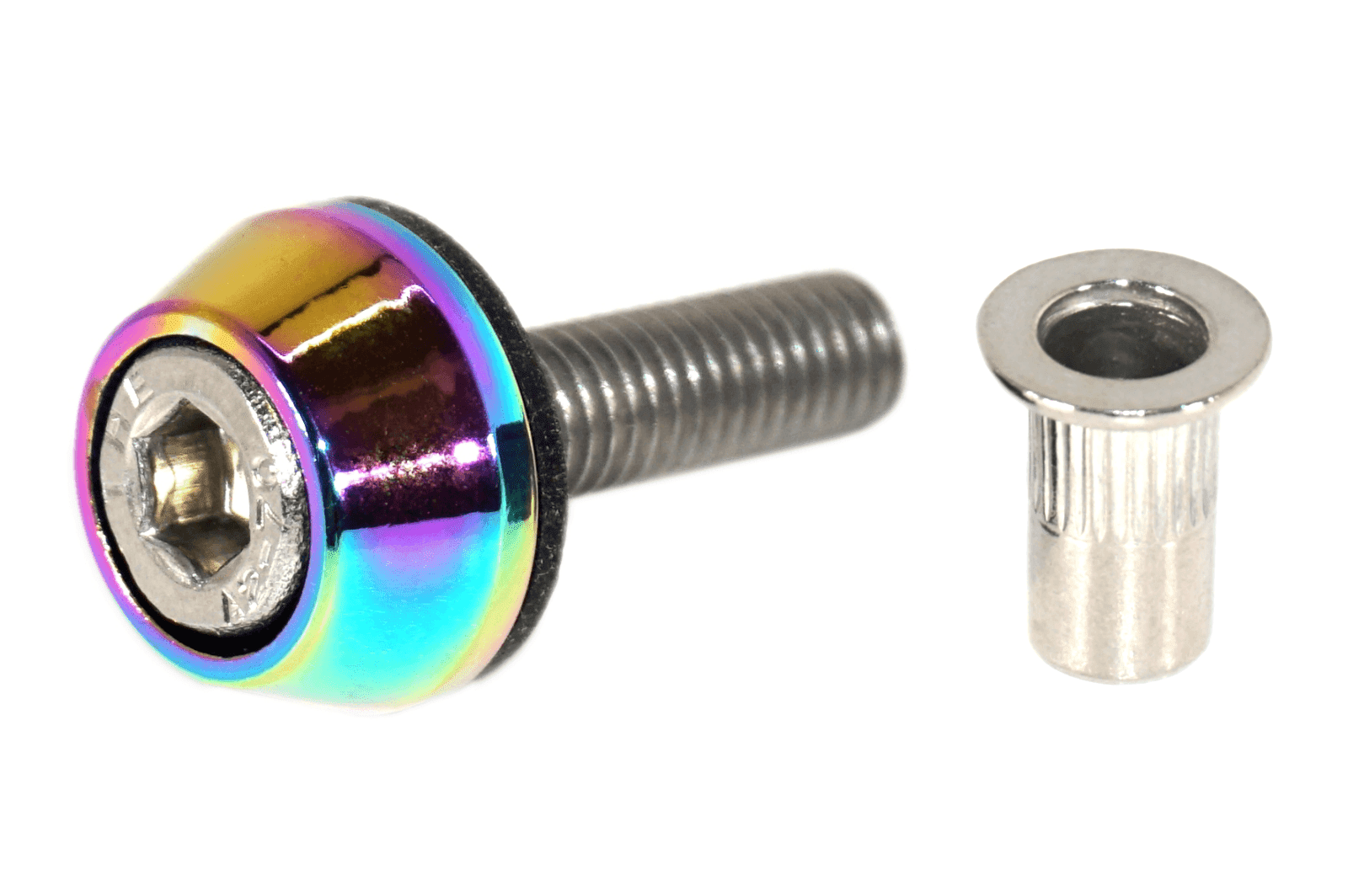 ZSPEC Body Kit Fastener, M5x20mm Stainless & Billet w/Rivet Nut, Per Each - ZSPEC Design LLC - Hardware Fasteners - 44-pack, abflug, aimgain, amuse, auto veloce, body, body hardware, body kit, clinched, damd, Do-Luck, Dress Up Bolt, fender, flare, fujimura, greddy, hamann, hks, ings+1, knight sports, kuhl, lbw, liberty walk, m-sports, m5, novitec, pandem, per each, rocket bunny, rowen, sense, stainless, street hunter, twinz, veilside, zele, zero sports - zspecdesign.com