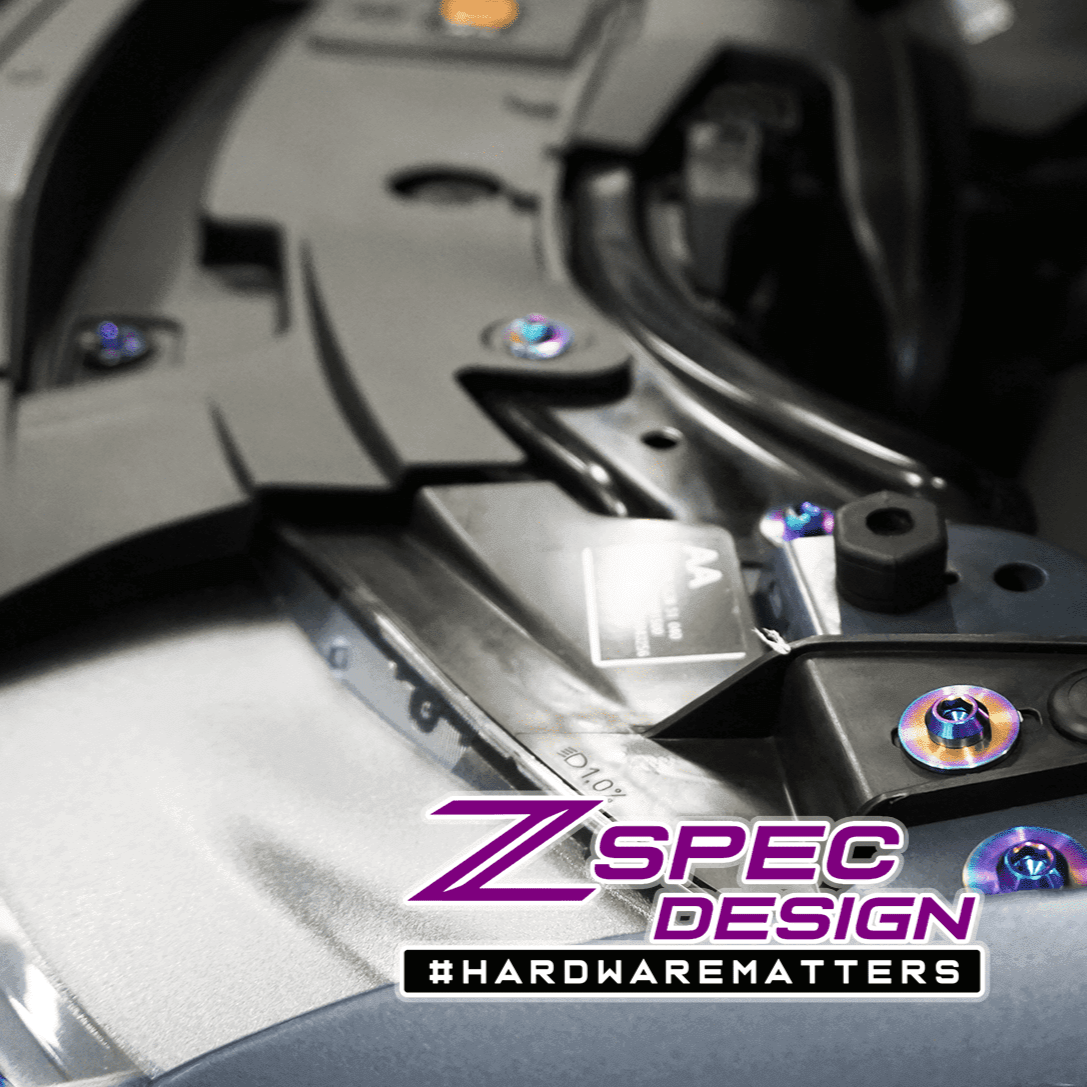 ZSPEC "Stage 2" Dress Up Bolts® Fastener Kit for '16-23 Mazda CX-9, Titanium - ZSPEC Design LLC - Hardware Fasteners - cx-9, Fastener Kit, mazda, stage 2 - zspecdesign.com