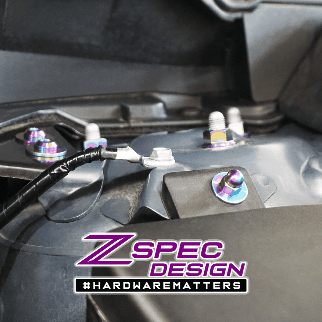 ZSPEC "Stage 2" Dress Up Bolts® Fastener Kit for '16-23 Mazda CX-9, Titanium - ZSPEC Design LLC - Hardware Fasteners - cx-9, Fastener Kit, mazda, stage 2 - zspecdesign.com