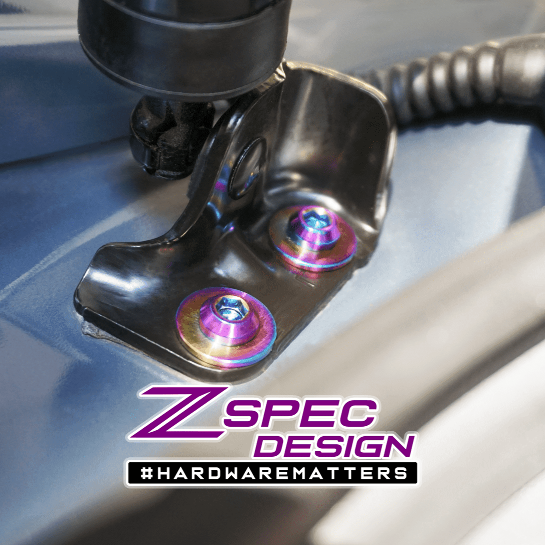 ZSPEC Dress Up Bolts® Trunk/Hatch Lift-Gate Fasteners for Mazda CX-3/CX-5/CX-9, Titanium - ZSPEC Design LLC - Hardware Fasteners - cx-9, Fastener Kit, mazda - zspecdesign.com