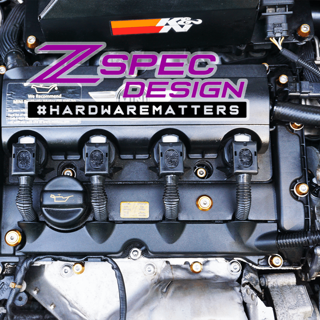 ZSPEC "Stage 3" Dress Up Bolts® Fastener Kit for '06-13 Mini R56 Hatch/Hard-Top, Stainless & Billet - ZSPEC Design LLC - Hardware Fasteners - Fastener Kit, mini, r56, stage 3, Washer Color - zspecdesign.com