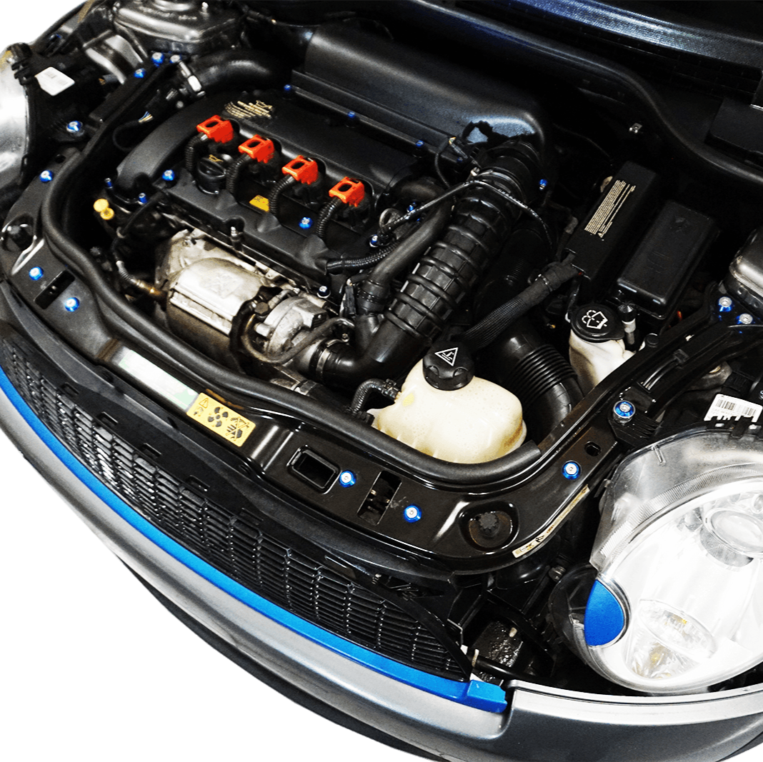 ZSPEC "Stage 3" Dress Up Bolts® Fastener Kit for '07-14 Mini Clubman R55, Stainless & Billet - ZSPEC Design LLC - Hardware Fasteners - clubman, Fastener Kit, mini, r55, stage 3, Washer Color - zspecdesign.com