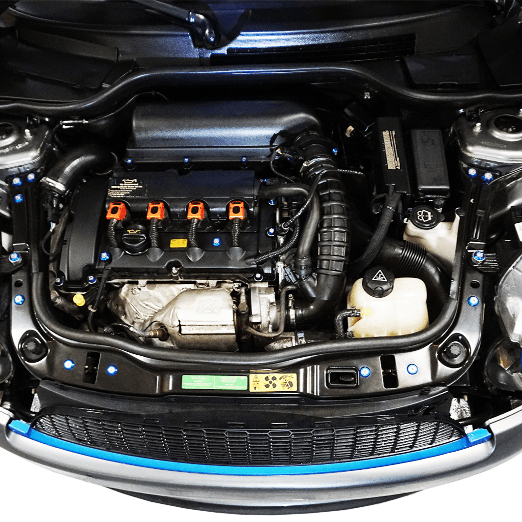 ZSPEC "Stage 3" Dress Up Bolts® Fastener Kit for '07-14 Mini Clubman R55, Stainless & Billet - ZSPEC Design LLC - Hardware Fasteners - clubman, Fastener Kit, mini, r55, stage 3, Washer Color - zspecdesign.com