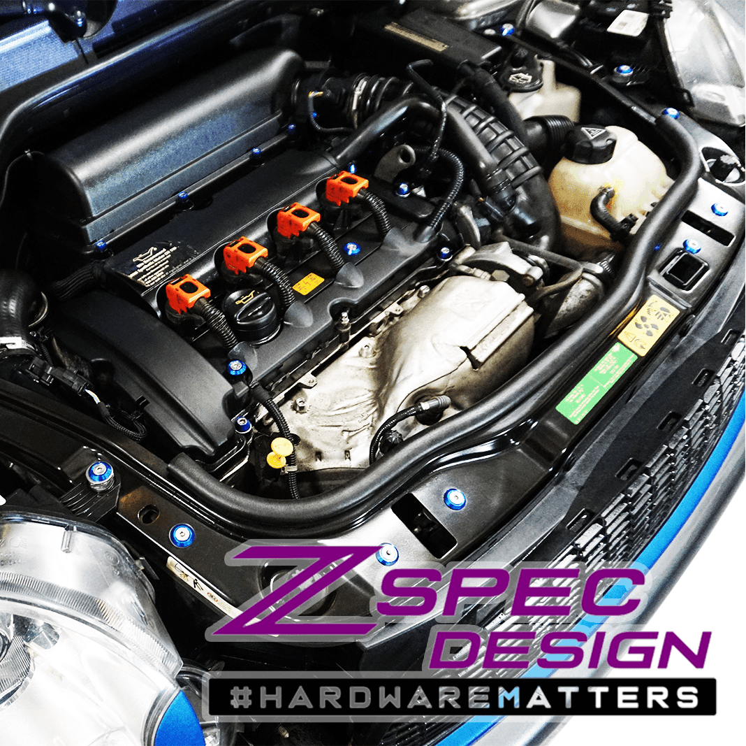 ZSPEC "Stage 3" Dress Up Bolts® Fastener Kit for '07-14 Mini Clubman R55, Stainless & Billet - ZSPEC Design LLC - Hardware Fasteners - clubman, Fastener Kit, mini, r55, stage 3, Washer Color - zspecdesign.com
