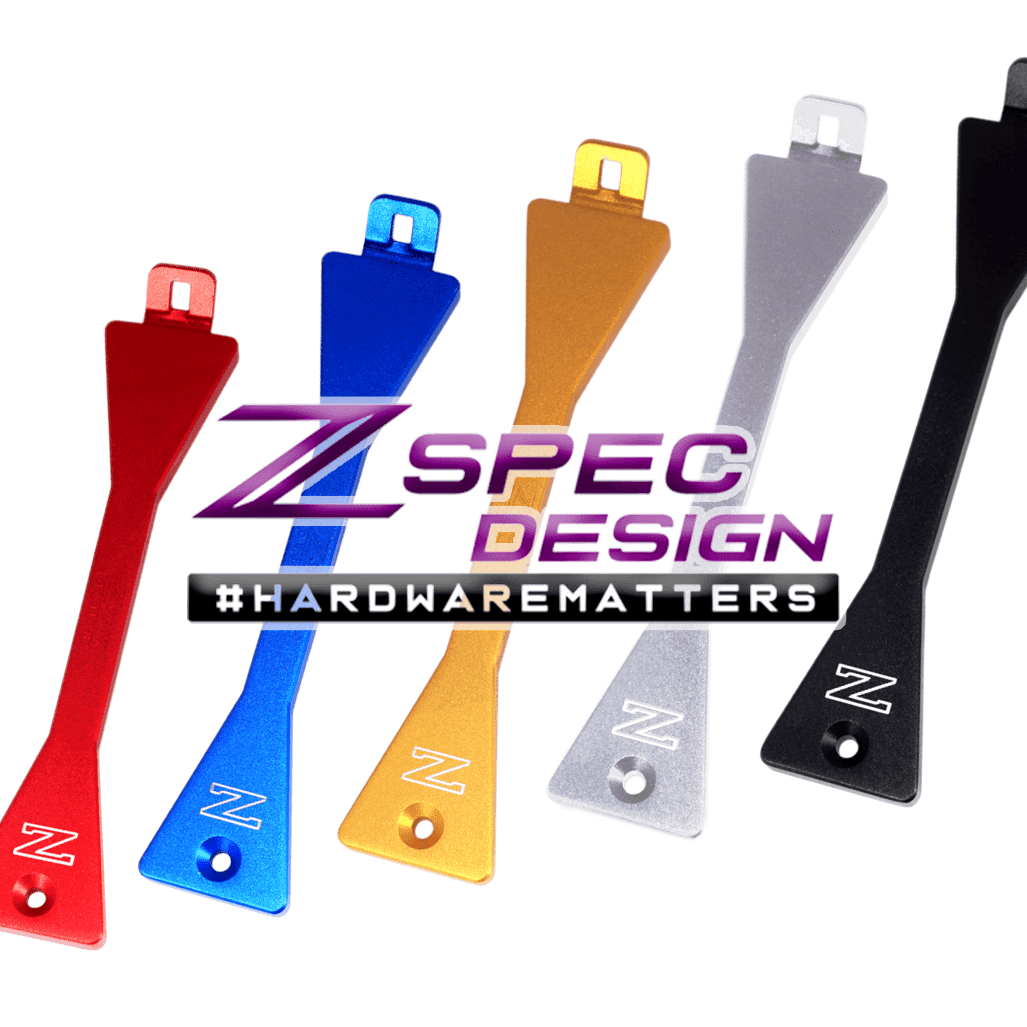 ZSPEC Battery Hold Down/Bracket Kit for Nissan Z31 300zx '84-89, Billet, w/ Stainless Hardware - ZSPEC Design LLC - Hardware Fasteners - 300zx, accessory, battery, battery bracket, bracket, nissan, z31 - zspecdesign.com