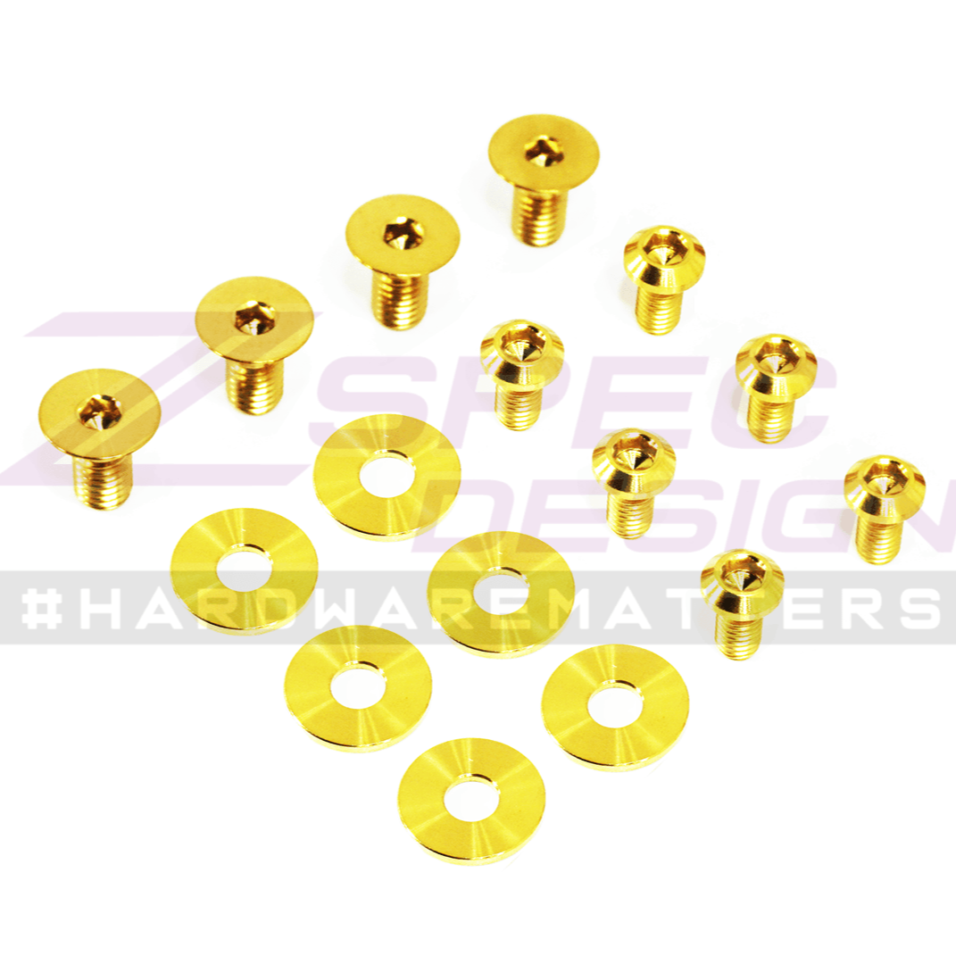 ZSPEC Dress Up Bolts® Fastener Kit, Door Jams Area for Nissan Frontier D41, Titanium - ZSPEC Design LLC - Hardware Fasteners - 300zx, door, door jam, Fastener Kit, nissan, z31 - zspecdesign.com