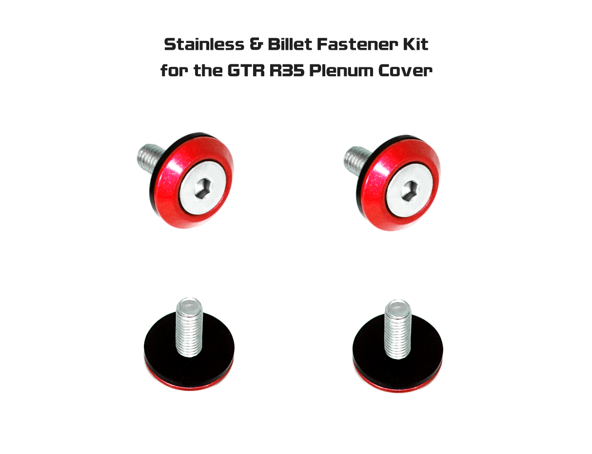 ZSPEC Plenum Cover Fasteners for Nissan Skyline GT-R/GTR R35, Stainless & Billet - ZSPEC Design LLC - Hardware Fasteners - GT-R, GTR, nissan, plenum, R35, skyline, stainless, Washer Color - zspecdesign.com