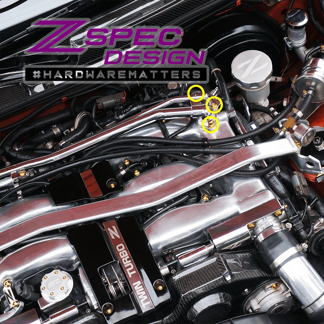 ZSPEC Balance Tube Fastener Kit for '90-96 Nissan 300zx Z32, Titanium Hardware - ZSPEC Design LLC - Hardware Fasteners - 300zx, fastener kit, nissan, stainless, z32 - zspecdesign.com