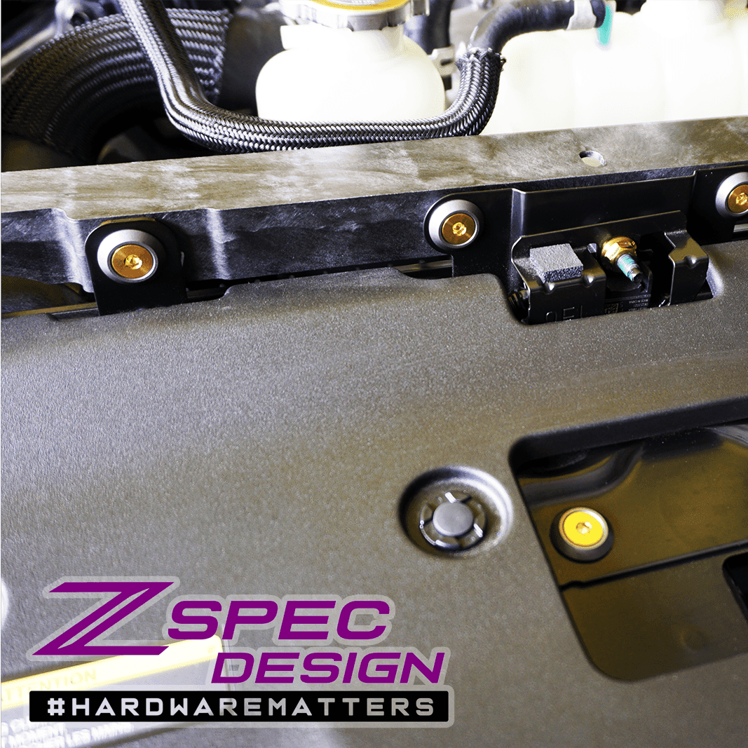 ZSPEC "Stage 1" Dress Up Bolts® Hardware Kit for Nissan Z RZ34, Titanium & Billet - ZSPEC Design LLC - Hardware Fasteners - 400z, Fastener Kit, nissan, nissan z, RZ34, stage 1, titanium - zspecdesign.com