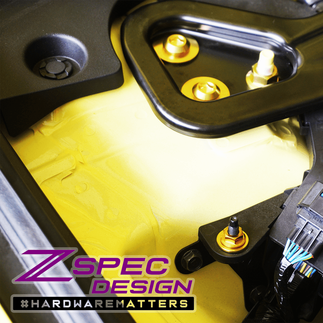 ZSPEC "Stage 1" Dress Up Bolts® Hardware Kit for Nissan Z RZ34, Titanium & Billet - ZSPEC Design LLC - Hardware Fasteners - 400z, Fastener Kit, nissan, nissan z, RZ34, stage 1, titanium - zspecdesign.com