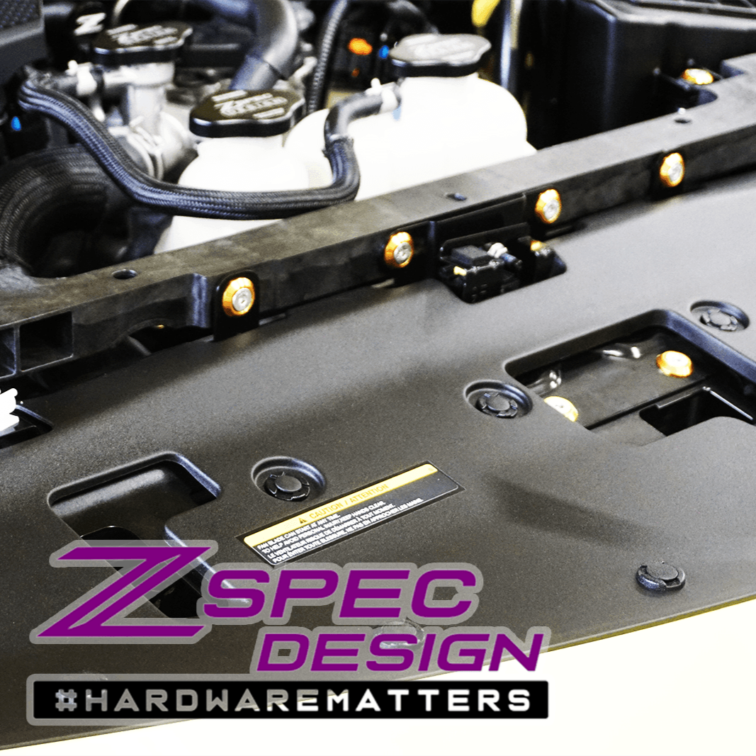 ZSPEC "Stage 1" Dress Up Bolts® Hardware Kit for Nissan Z RZ34, Stainless & Billet - ZSPEC Design LLC - Hardware Fasteners - 400z, Fastener Kit, nissan, nissan z, RZ34, stage 1, titanium - zspecdesign.com