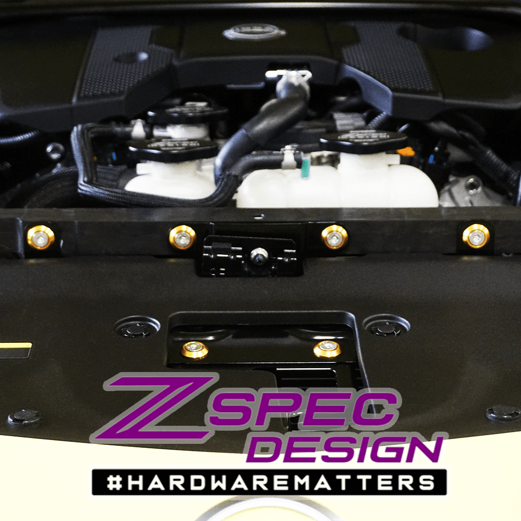 ZSPEC "Stage 1" Dress Up Bolts® Hardware Kit for Nissan Z RZ34, Stainless & Billet - ZSPEC Design LLC - Hardware Fasteners - 400z, Fastener Kit, nissan, nissan z, RZ34, stage 1, titanium - zspecdesign.com