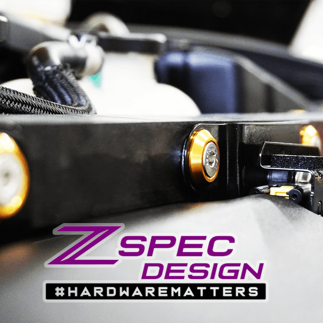 ZSPEC "Stage 1" Dress Up Bolts® Hardware Kit for Nissan Z RZ34, Stainless & Billet - ZSPEC Design LLC - Hardware Fasteners - 400z, Fastener Kit, nissan, nissan z, RZ34, stage 1, titanium - zspecdesign.com