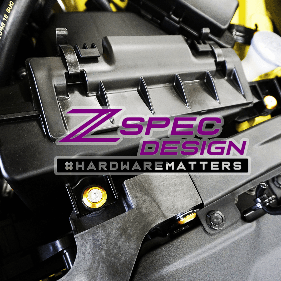 ZSPEC "Stage 1" Dress Up Bolts® Hardware Kit for Nissan Z RZ34, Stainless & Billet - ZSPEC Design LLC - Hardware Fasteners - 400z, Fastener Kit, nissan, nissan z, RZ34, stage 1, titanium - zspecdesign.com