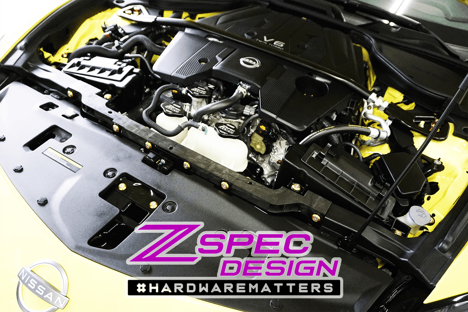 ZSPEC "Stage 1" Dress Up Bolts® Hardware Kit for Nissan Z RZ34, Stainless & Billet - ZSPEC Design LLC - Hardware Fasteners - 400z, Fastener Kit, nissan, nissan z, RZ34, stage 1, titanium - zspecdesign.com