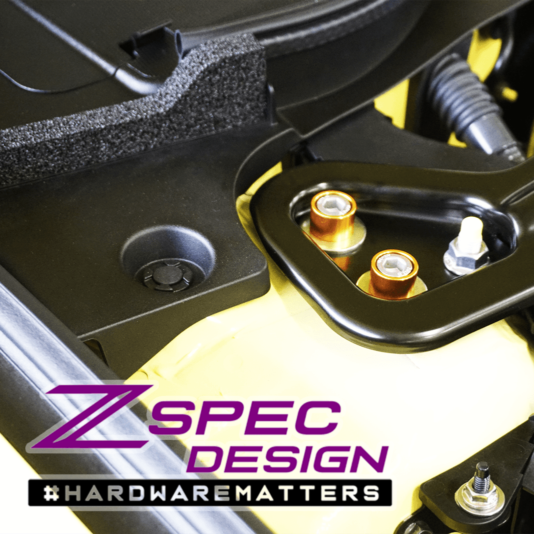 ZSPEC "Stage 1" Dress Up Bolts® Hardware Kit for Nissan Z RZ34, Stainless & Billet - ZSPEC Design LLC - Hardware Fasteners - 400z, Fastener Kit, nissan, nissan z, RZ34, stage 1, titanium - zspecdesign.com