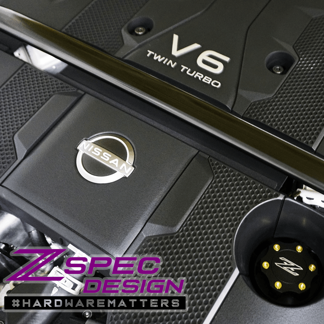 ZSPEC Billet Oil Filler Cap for Nissan/Infiniti/Datsun, Black Cap w/ Titanium Accent - ZSPEC Design LLC - Hardware Fasteners - 2023, 240sx, 240z, 260z, 280z, 280zx, 300z, 300zx, 350z, 370z, 380RS, 400z, accessory, bob sharp, cap, d40, d41, DE & HR, DE & REVUP, FairladyZ, frontier, g35, g37, GT-R, GTR, hakosuka, j30, nismo, nissan, nissanz, nisssan, oil, oil cap, q50, q60, R32, R34, RB20, RB25, RB26, RB30, rogue, RZ34, s30, titan, VQ, vq37, VR, vr30ddtt, z, z31, z32, z33, z34, z34 s2, z34s2 - zspecdesign.com