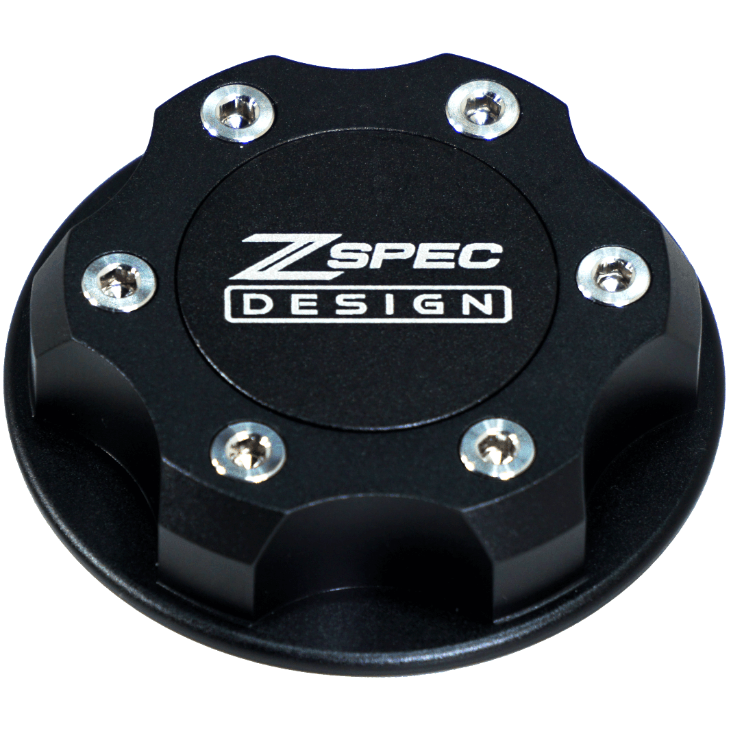 ZSPEC Billet Oil Filler Cap for Nissan/Infiniti/Datsun, Black Cap w/ Titanium Accent - ZSPEC Design LLC - Hardware Fasteners - 2023, 240sx, 240z, 260z, 280z, 280zx, 300z, 300zx, 350z, 370z, 380RS, 400z, accessory, bob sharp, cap, d40, d41, DE & HR, DE & REVUP, FairladyZ, frontier, g35, g37, GT-R, GTR, hakosuka, j30, nismo, nissan, nissanz, nisssan, oil, oil cap, q50, q60, R32, R34, RB20, RB25, RB26, RB30, rogue, RZ34, s30, titan, VQ, vq37, VR, vr30ddtt, z, z31, z32, z33, z34, z34 s2, z34s2 - zspecdesign.com