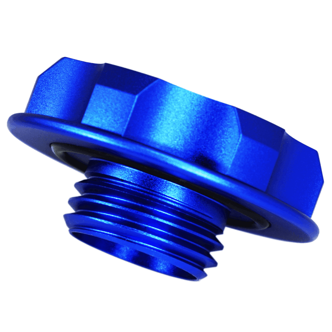 ZSPEC Billet Oil Filler Cap for Nissan/Infiniti/Datsun, Blue Cap w/ Titanium Accents - ZSPEC Design LLC - Hardware Fasteners - 2023, 240sx, 240z, 260z, 280z, 280zx, 300z, 300zx, 350z, 370z, 380RS, 400z, accessory, bob sharp, cap, d40, d41, DE & HR, DE & REVUP, FairladyZ, frontier, g35, g37, GT-R, GTR, hakosuka, j30, nismo, nissan, nissanz, nisssan, oil, oil cap, q50, q60, R32, R34, RB20, RB25, RB26, RB30, rogue, RZ34, s30, titan, VQ, vq37, VR, vr30ddtt, z, z31, z32, z33, z34, z34 s2, z34s2 - zspecdesign.com