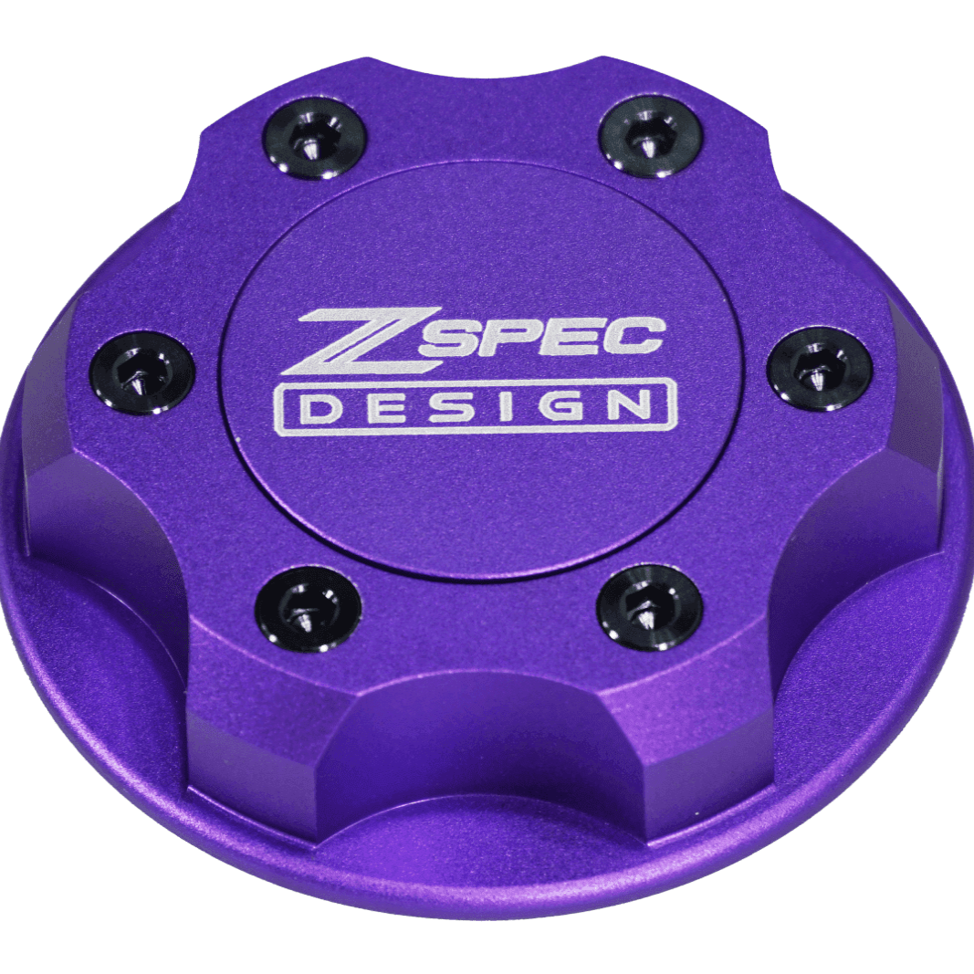 ZSPEC Billet Oil Filler Cap - Purple w/ Titanium Accents, Engine Bay Dress Up Nissan Datsun Z ZX 300zx 350z 370z Frontier RZ34 Titan