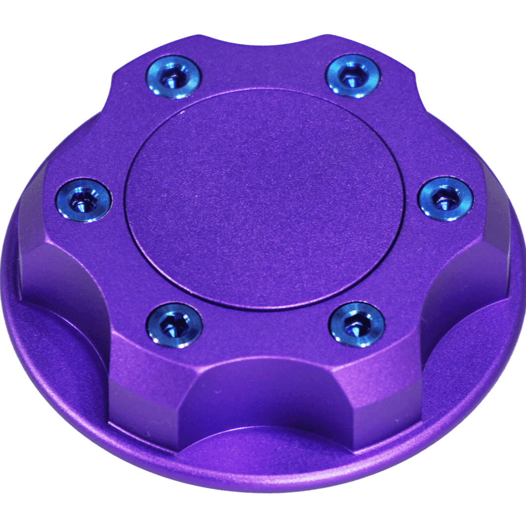 ZSPEC Billet Oil Filler Cap - Purple w/ Titanium Accents, Engine Bay Dress Up Nissan Datsun Z ZX 300zx 350z 370z Frontier RZ34 Titan