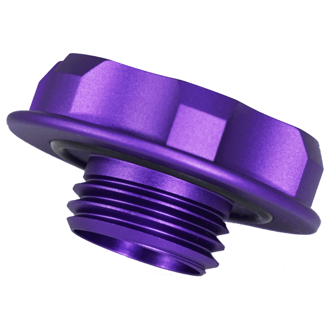 ZSPEC Billet Oil Filler Cap - Purple w/ Titanium Accents, Engine Bay Dress Up Nissan Datsun Z ZX 300zx 350z 370z Frontier RZ34 Titan