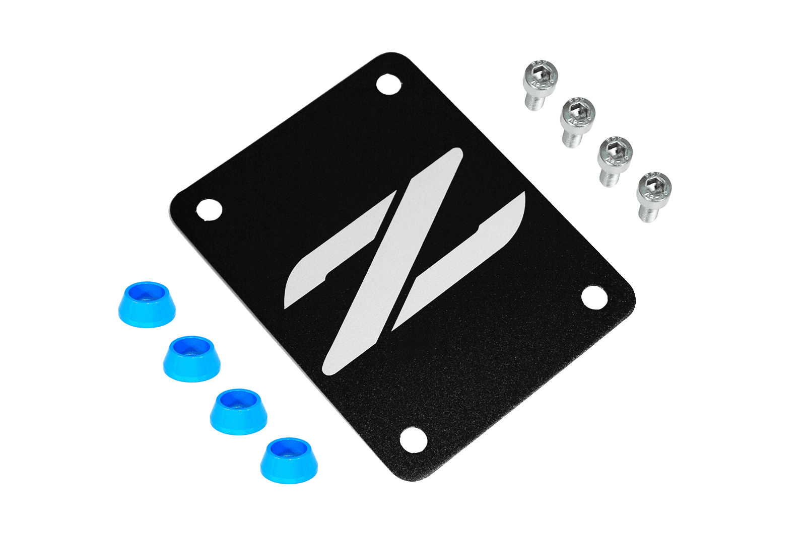 ZSPEC Black PTU Holes Cover Plate for Z32 300zx, Billet - ZSPEC Design LLC - Hardware Fasteners - 300zx, accessory, nissan, ptu, z32 - zspecdesign.com
