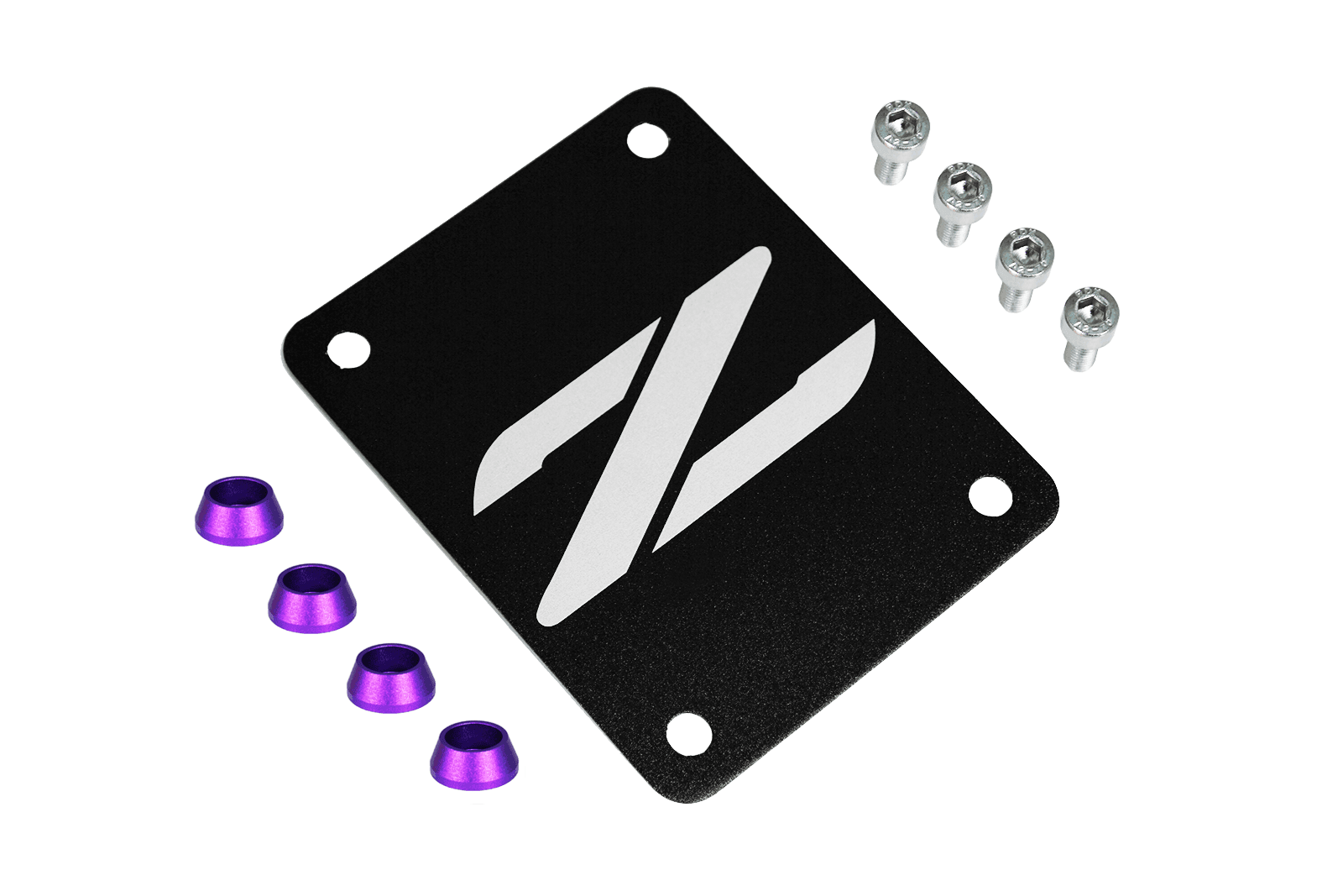 ZSPEC Black PTU Holes Cover Plate for Z32 300zx, Billet - ZSPEC Design LLC - Hardware Fasteners - 300zx, accessory, nissan, ptu, z32 - zspecdesign.com