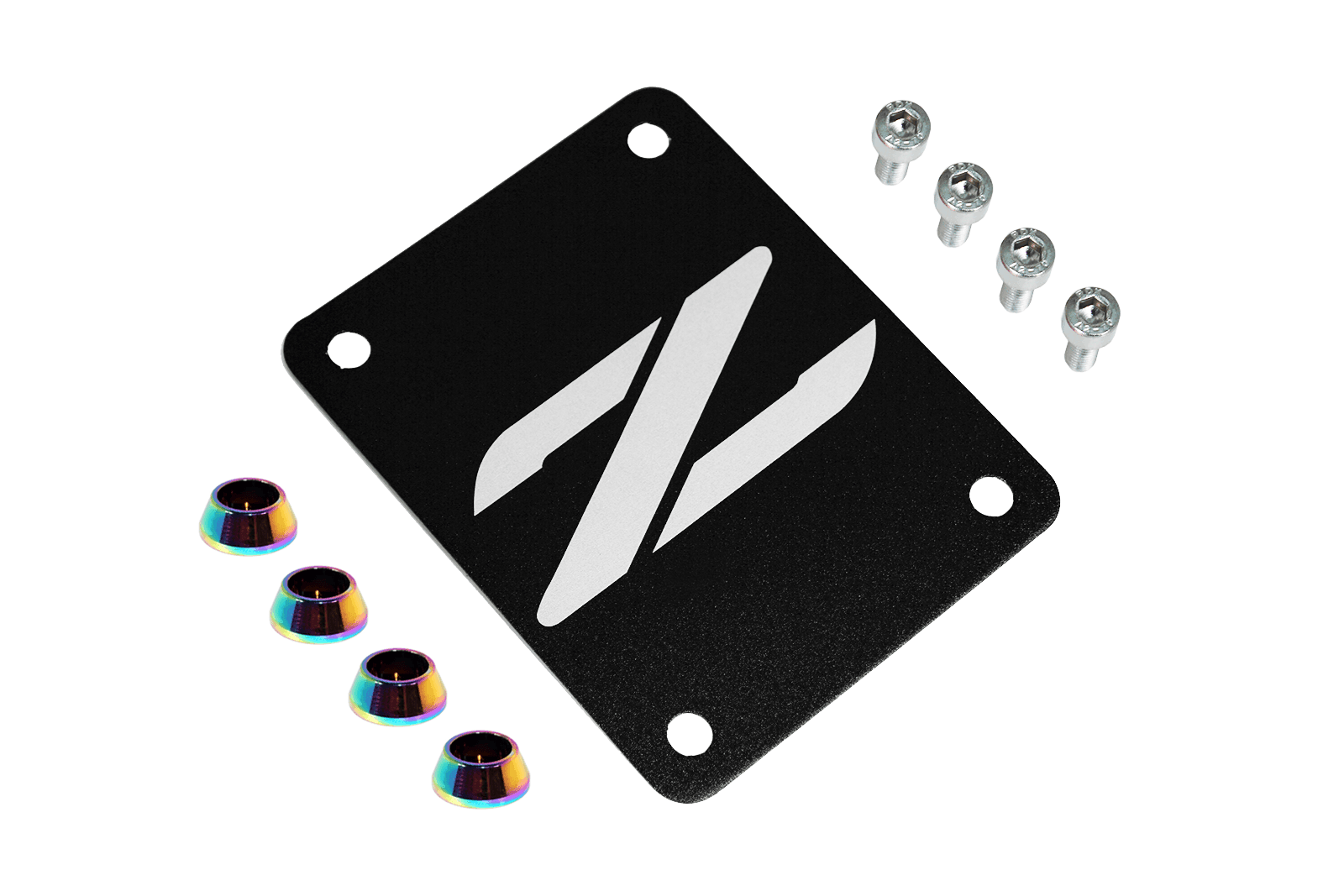 ZSPEC Black PTU Holes Cover Plate for Z32 300zx, Billet - ZSPEC Design LLC - Hardware Fasteners - 300zx, accessory, nissan, ptu, z32 - zspecdesign.com