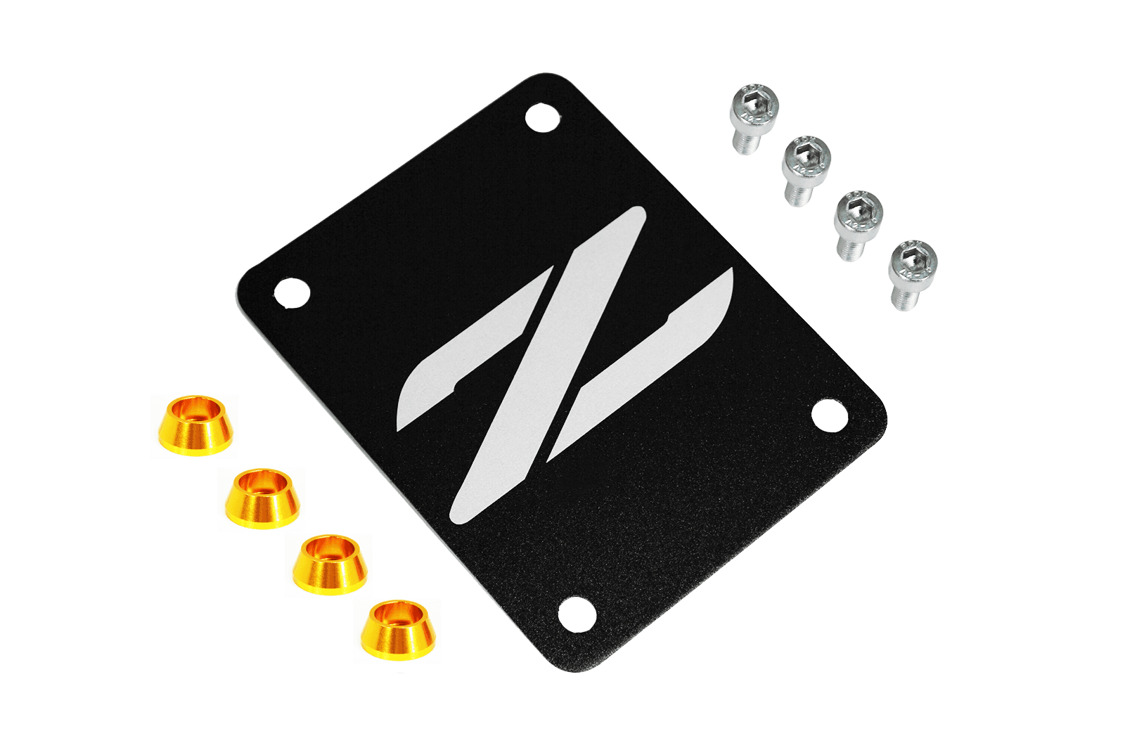 ZSPEC Black PTU Holes Cover Plate for Z32 300zx, Billet - ZSPEC Design LLC - Hardware Fasteners - 300zx, accessory, nissan, ptu, z32 - zspecdesign.com