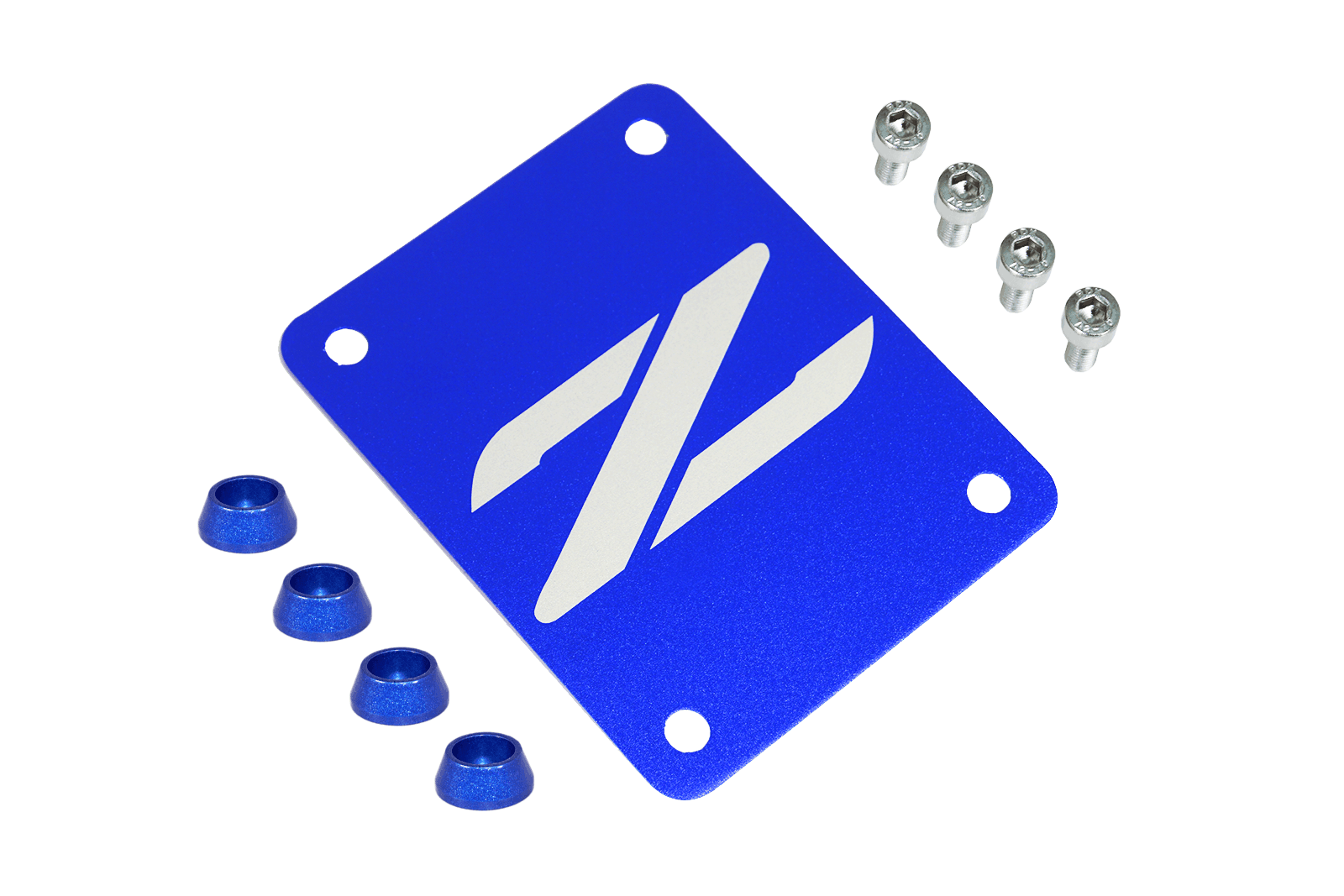 ZSPEC Blue PTU Holes Cover Plate for Z32 300zx, Billet - ZSPEC Design LLC - Hardware Fasteners - 300zx, accessory, nissan, ptu, z32 - zspecdesign.com