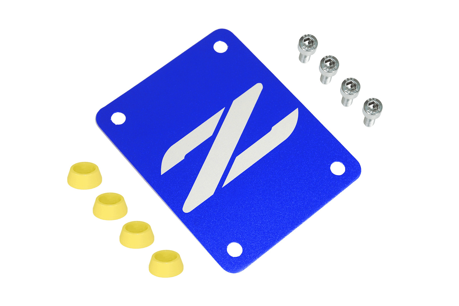 ZSPEC Blue PTU Holes Cover Plate for Z32 300zx, Billet - ZSPEC Design LLC - Hardware Fasteners - 300zx, accessory, nissan, ptu, z32 - zspecdesign.com