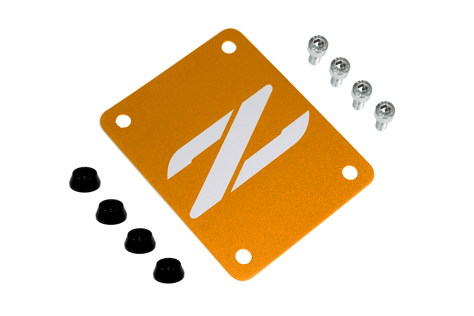 ZSPEC Orange-Gold PTU Holes Cover Plate for Z32 300zx, Billet, w/ Hardware