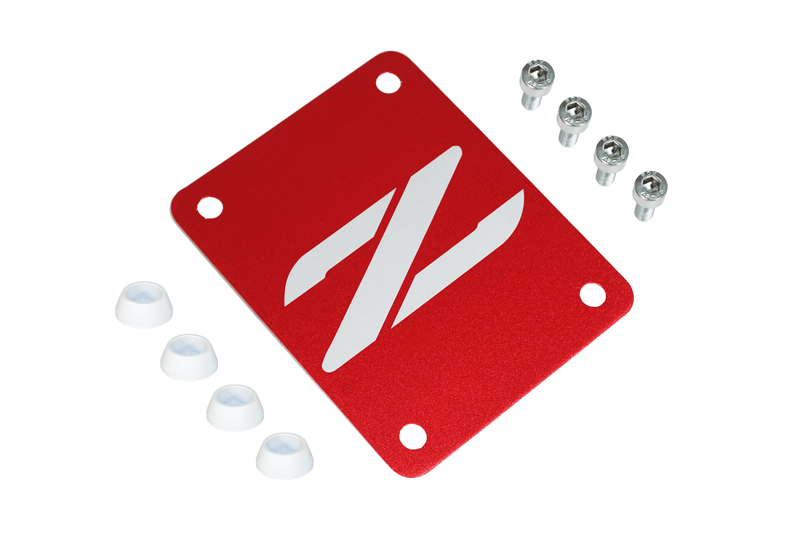 ZSPEC Red PTU Holes Cover Plate for Z32 300zx, Billet - ZSPEC Design LLC - Hardware Fasteners - 300zx, accessory, nissan, ptu, z32 - zspecdesign.com