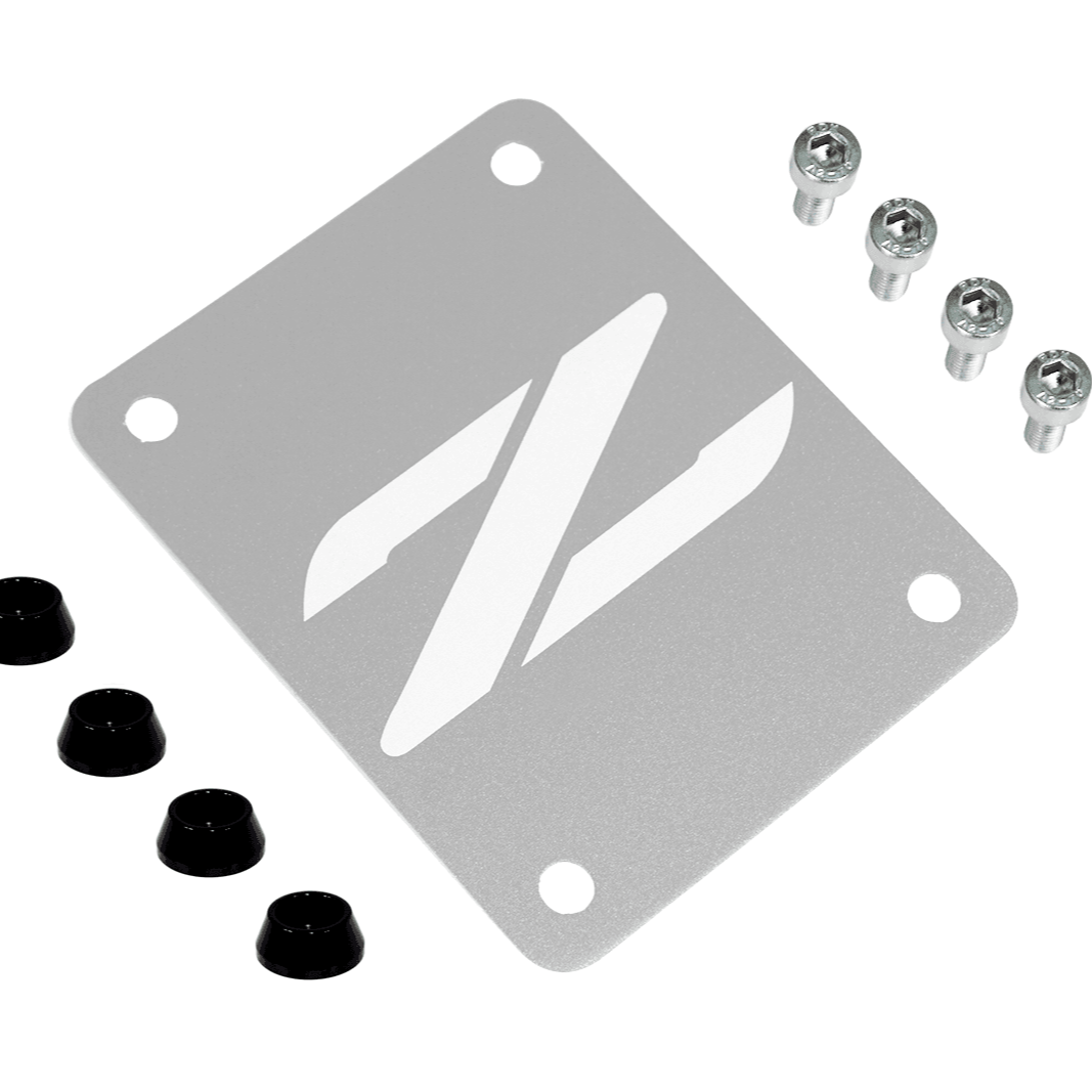 ZSPEC Silver PTU Holes Cover Plate for Z32 300zx, Billet - ZSPEC Design LLC - Hardware Fasteners - 300zx, accessory, nissan, ptu, z32 - zspecdesign.com