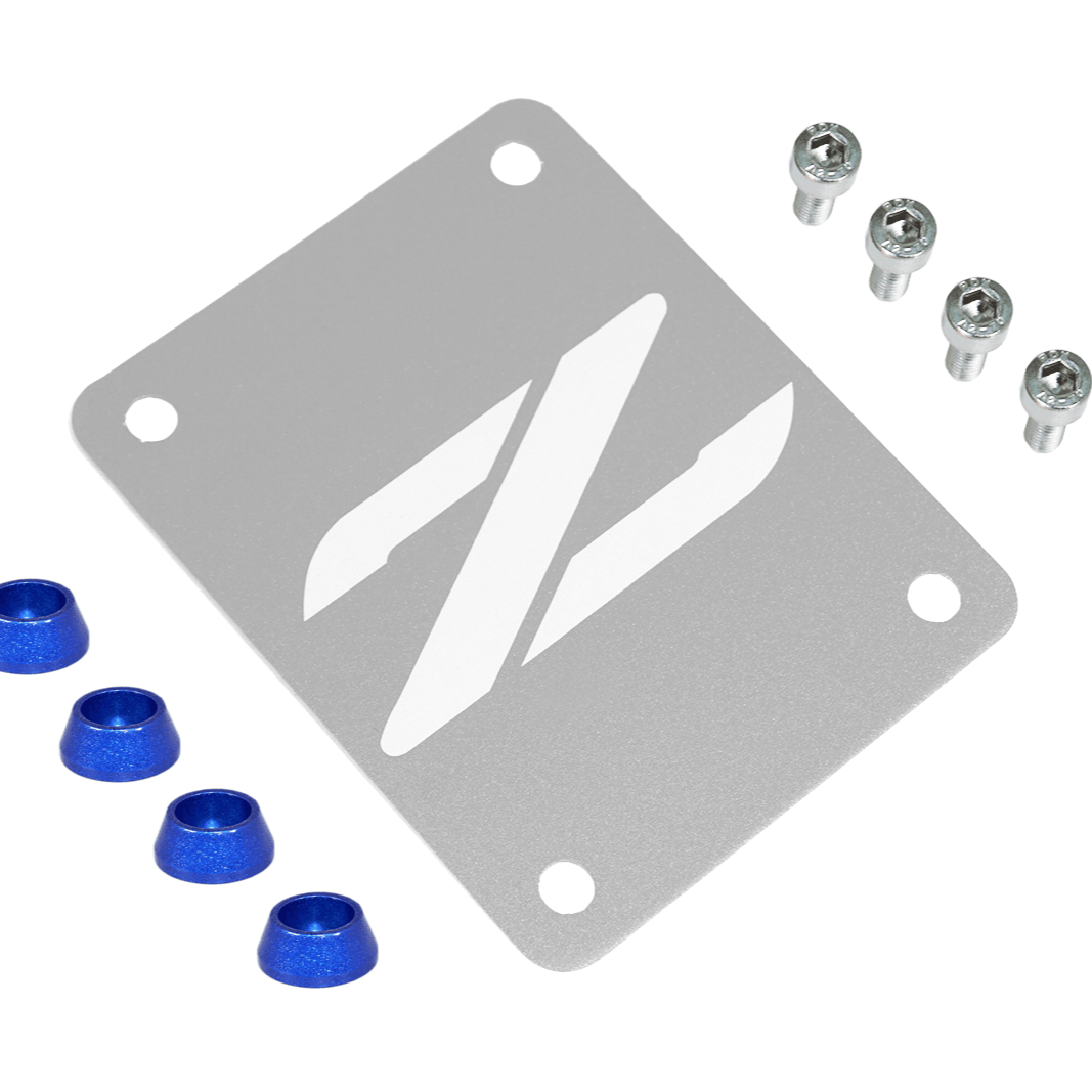 ZSPEC Silver PTU Holes Cover Plate for Z32 300zx, Billet - ZSPEC Design LLC - Hardware Fasteners - 300zx, accessory, nissan, ptu, z32 - zspecdesign.com