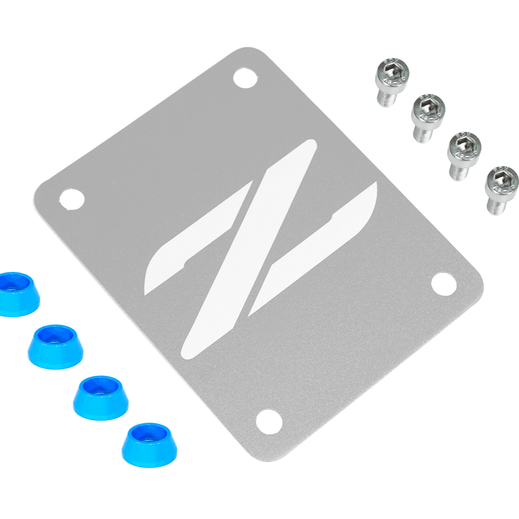 ZSPEC Silver PTU Holes Cover Plate for Z32 300zx, Billet - ZSPEC Design LLC - Hardware Fasteners - 300zx, accessory, nissan, ptu, z32 - zspecdesign.com