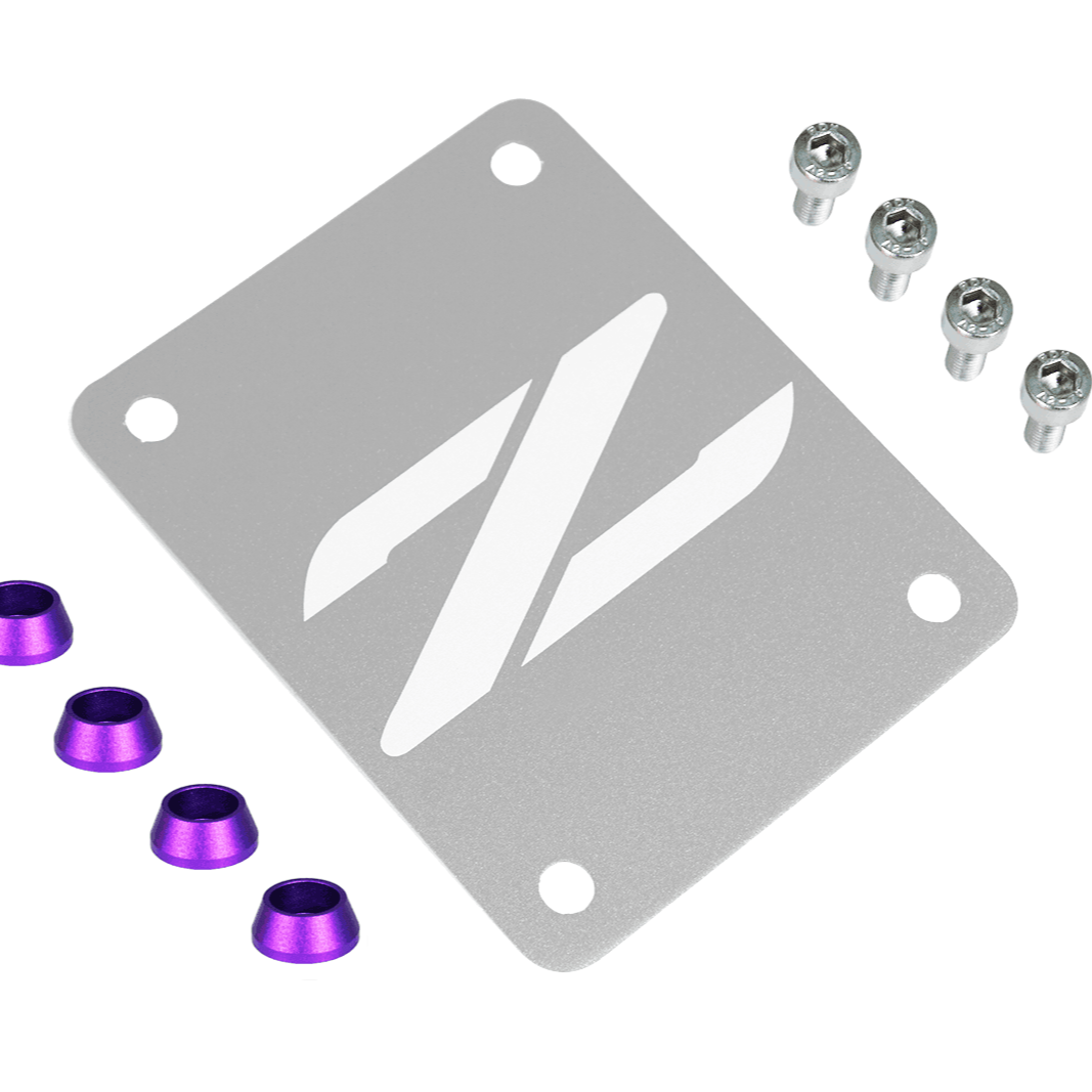 ZSPEC Silver PTU Holes Cover Plate for Z32 300zx, Billet - ZSPEC Design LLC - Hardware Fasteners - 300zx, accessory, nissan, ptu, z32 - zspecdesign.com