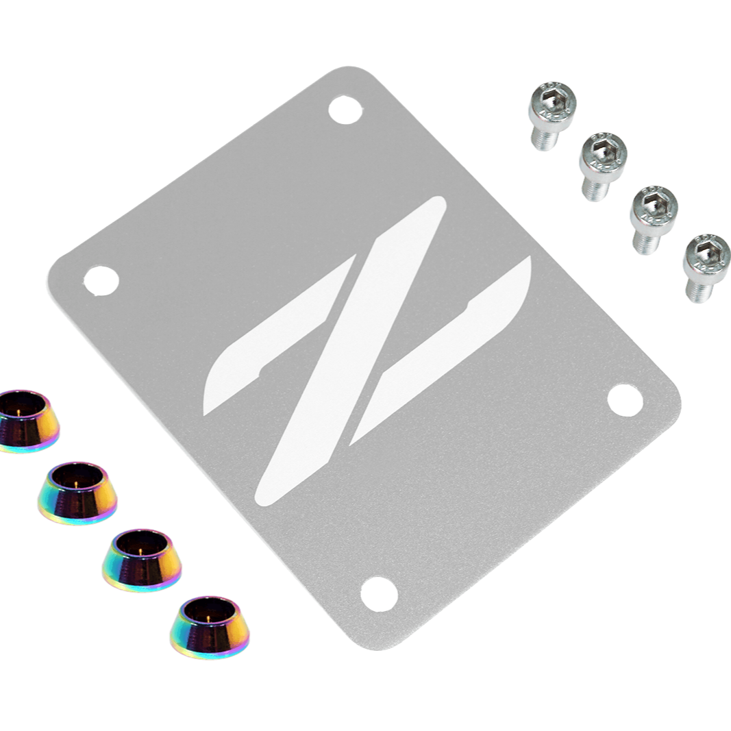 ZSPEC Silver PTU Holes Cover Plate for Z32 300zx, Billet - ZSPEC Design LLC - Hardware Fasteners - 300zx, accessory, nissan, ptu, z32 - zspecdesign.com