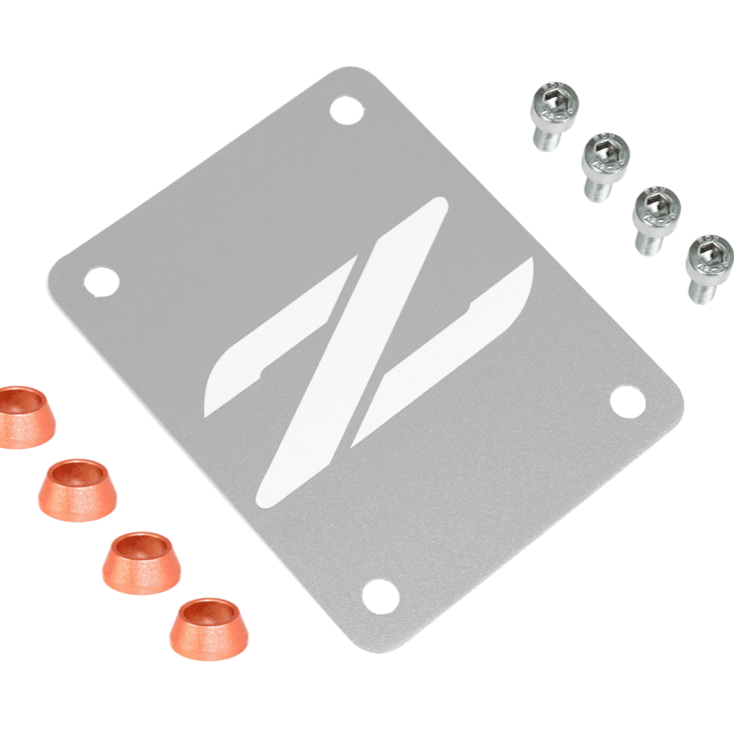 ZSPEC Silver PTU Holes Cover Plate for Z32 300zx, Billet - ZSPEC Design LLC - Hardware Fasteners - 300zx, accessory, nissan, ptu, z32 - zspecdesign.com