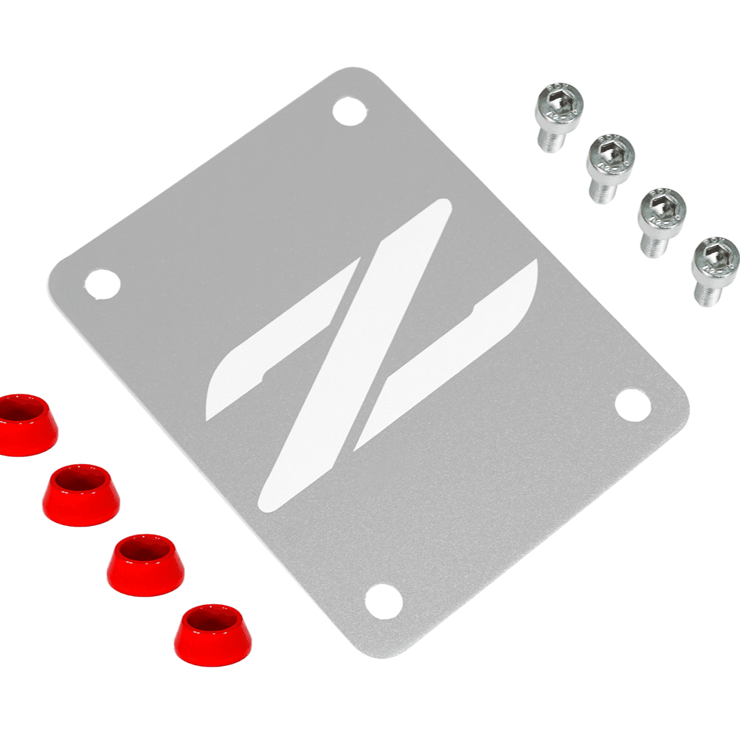 ZSPEC Silver PTU Holes Cover Plate for Z32 300zx, Billet - ZSPEC Design LLC - Hardware Fasteners - 300zx, accessory, nissan, ptu, z32 - zspecdesign.com