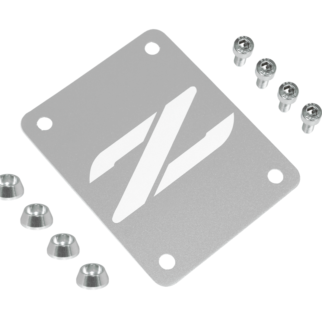 ZSPEC Silver PTU Holes Cover Plate for Z32 300zx, Billet - ZSPEC Design LLC - Hardware Fasteners - 300zx, accessory, nissan, ptu, z32 - zspecdesign.com