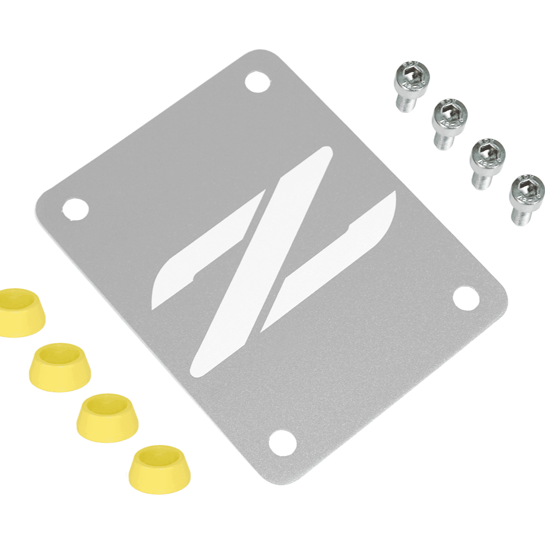 ZSPEC Silver PTU Holes Cover Plate for Z32 300zx, Billet - ZSPEC Design LLC - Hardware Fasteners - 300zx, accessory, nissan, ptu, z32 - zspecdesign.com