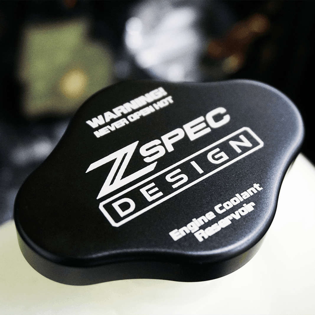ZSPEC Fluid Reservoir Cap Covers Set for '23+ Nissan Z RZ34, Billet, 3 Caps - ZSPEC Design LLC - Hardware Fasteners - 400z, accessory, cap, nissan, nissan z, radiator cap cover, reservoir cap cover, RZ34 - zspecdesign.com